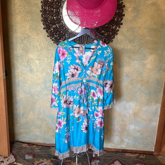 Silk Johnny Was gorgeous dress sz M - Picture 3 of 11